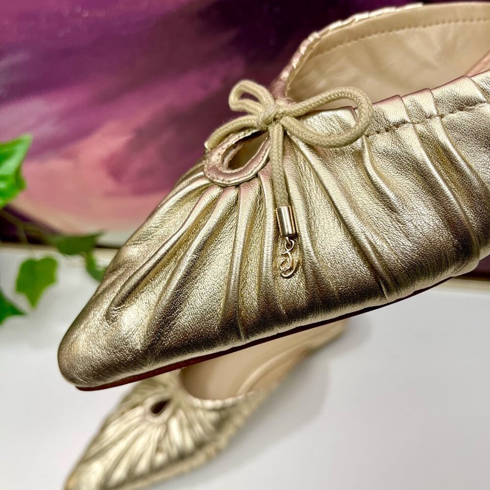 Sam Edelman Gold Mules - Picture 13 of 14
